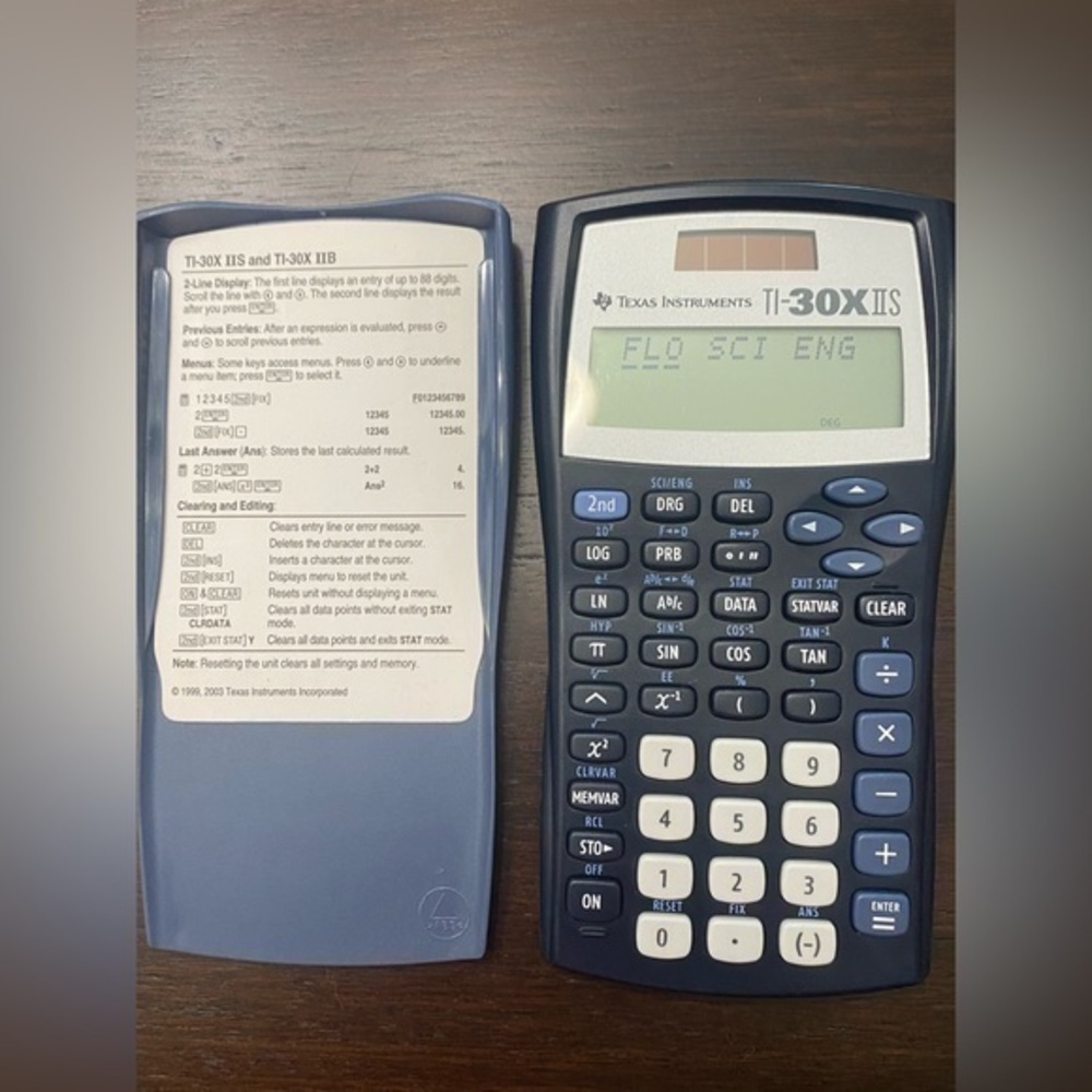 Texas Instruments TI-30X IIS Scientific Calculator with Guide Card